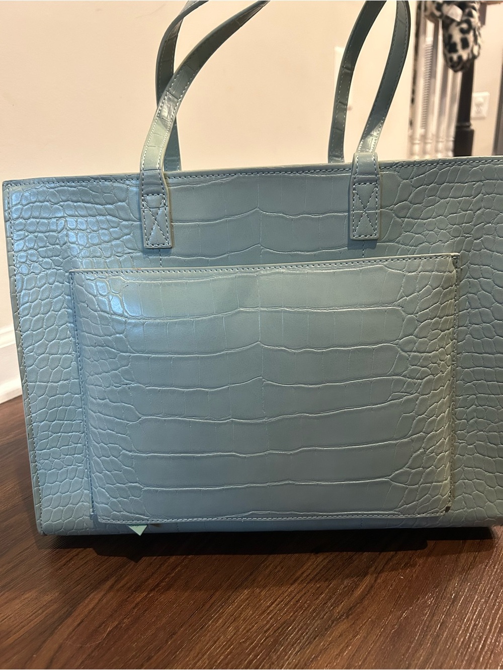 New Beis mini work tote in slate croc - Picture 6 of 14